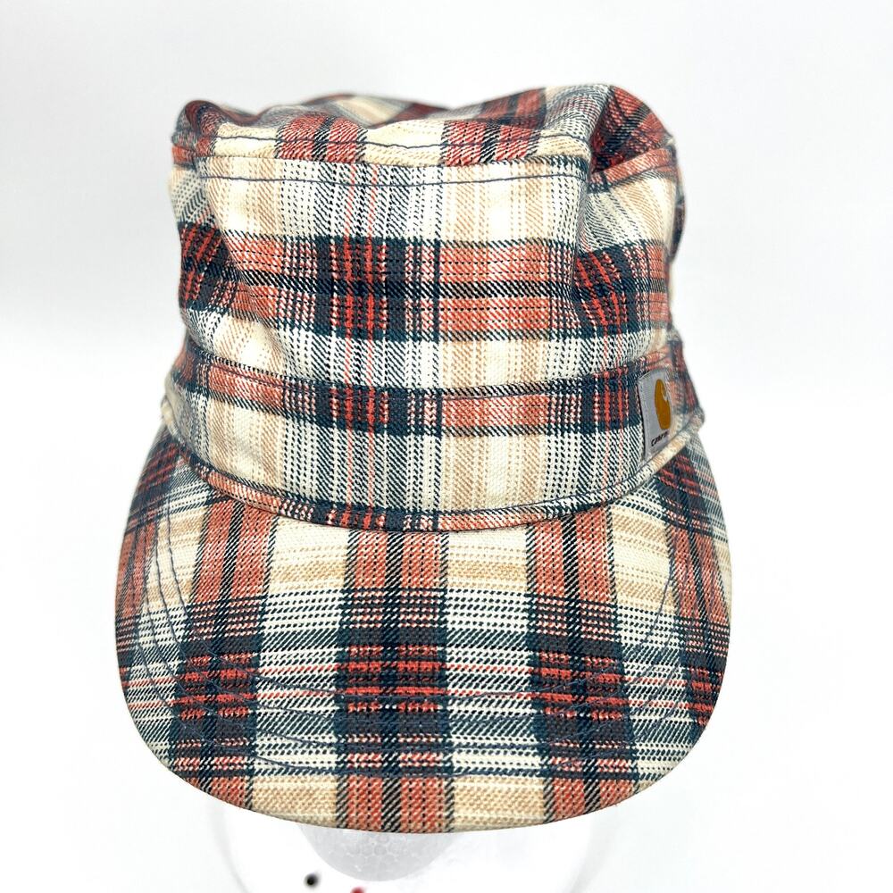 Carhartt Womens Flannel Plaid Flat Cap Hat One Size Fits Most Adjustable - Picture 5 of 9